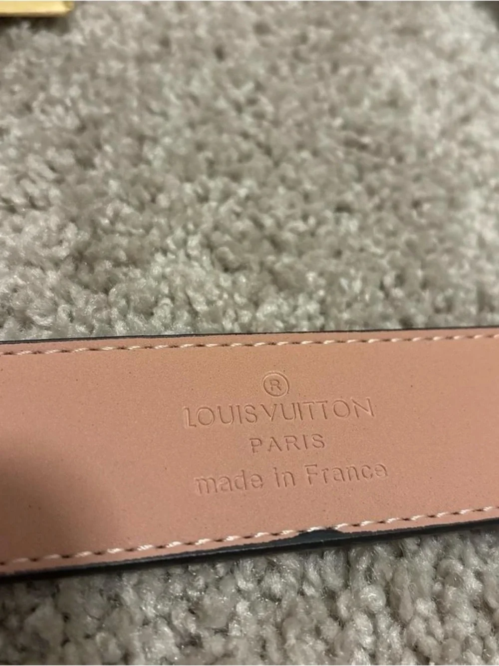 Louis Vuitton Men's Black Monogram Leather Belt with Silver LV Sliver Buckle - Picture 3 of 4